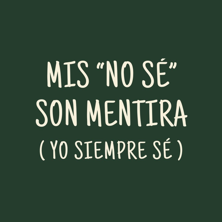 My No Se Is a Lie Spanish statement tee design