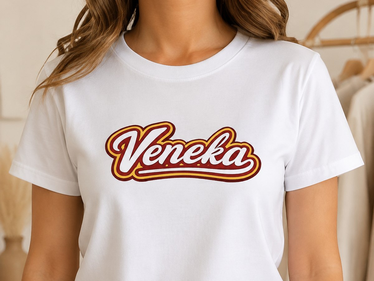 Veneka retro script tee