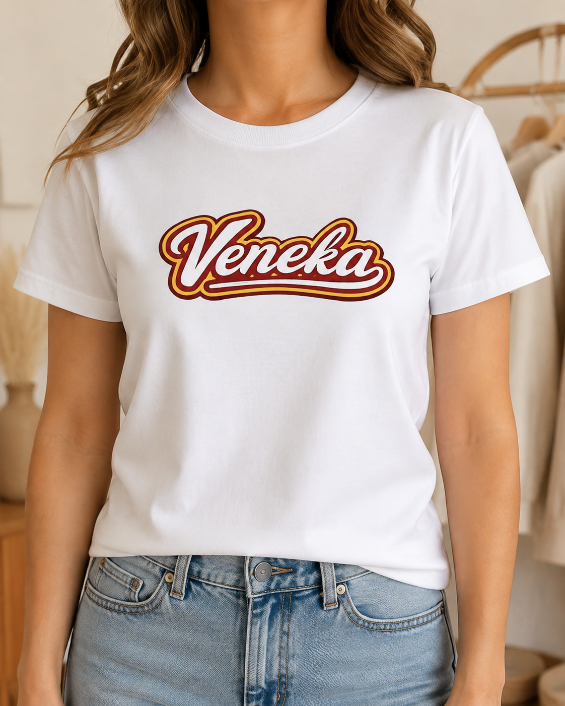 Veneka retro script tee