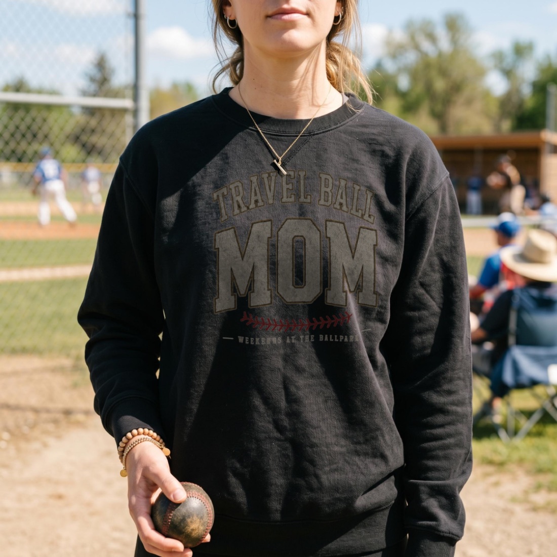 Travel Ball Mom crewneck