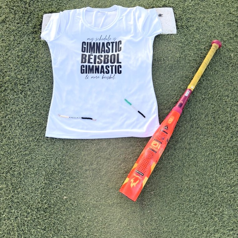 Custom gymnastics and baseball youth tee delivered by On Deck Co.